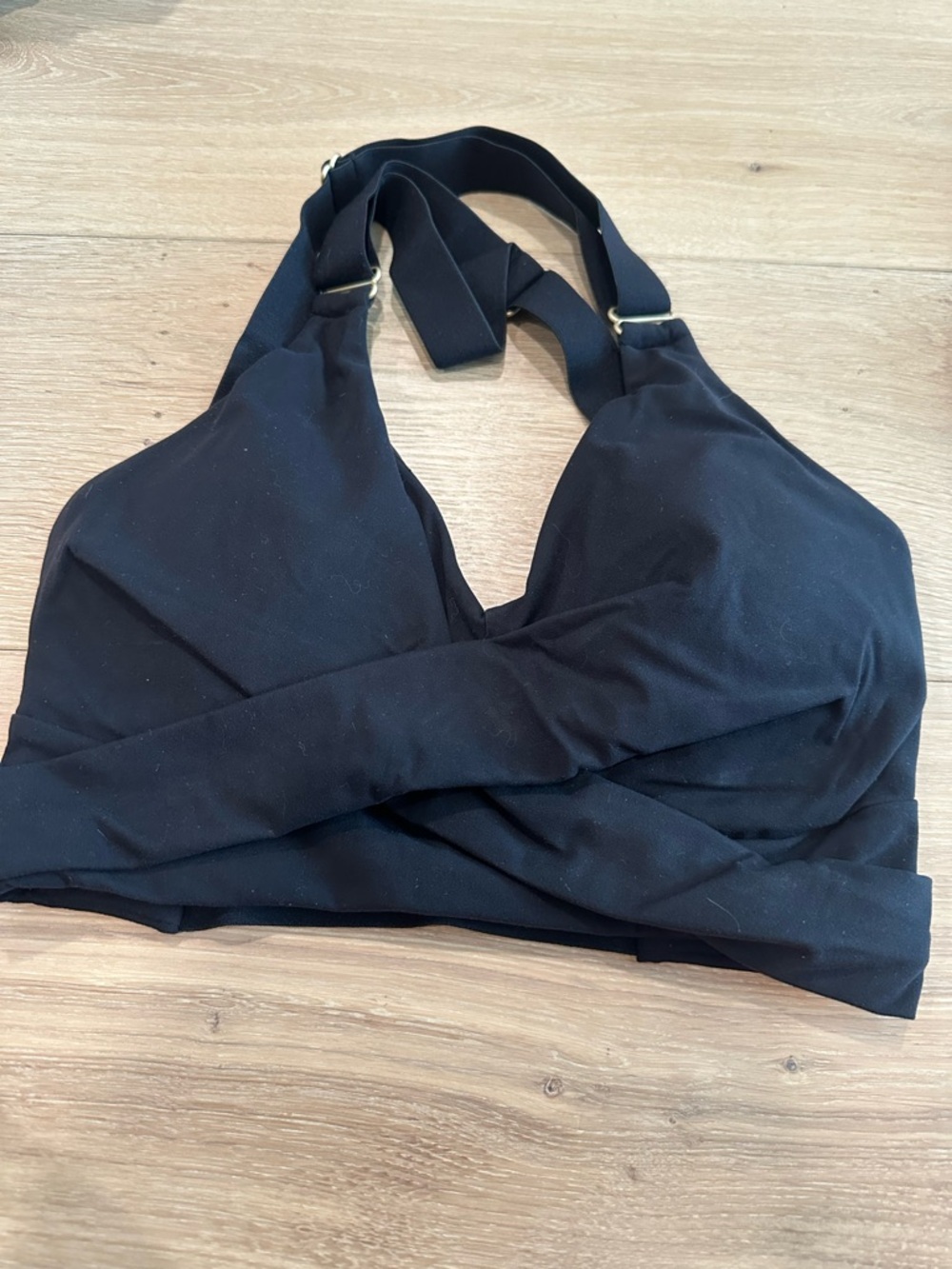 Buffbunny Black Wrap Halter Bralette Top